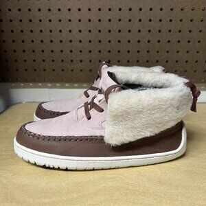 Manitobah Mukluks Women’s Size 9 Moccasin Ankle Boots Suede Pink Skoden